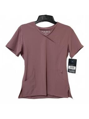 Scrubaid Performance Mauve Women's Medical Scrub Top Pockets Size Medium-New